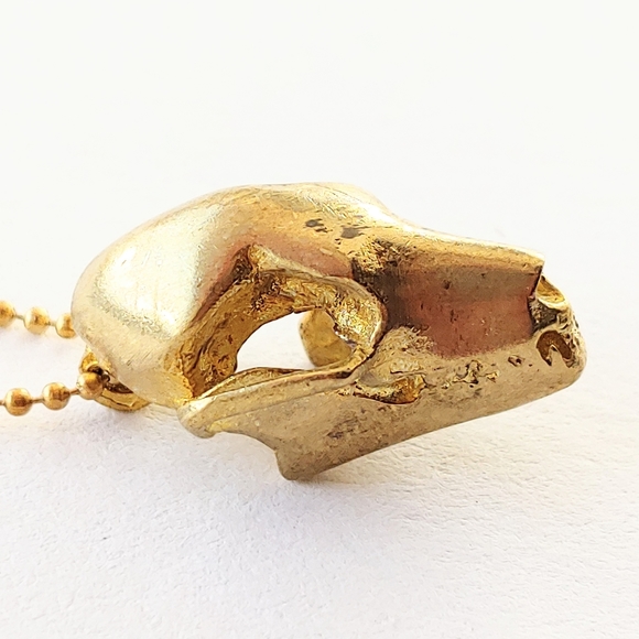 NEW small brass fruit bat scull necklace - Picture 4 of 6